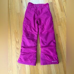 Girls snow pants size 14 dark pink